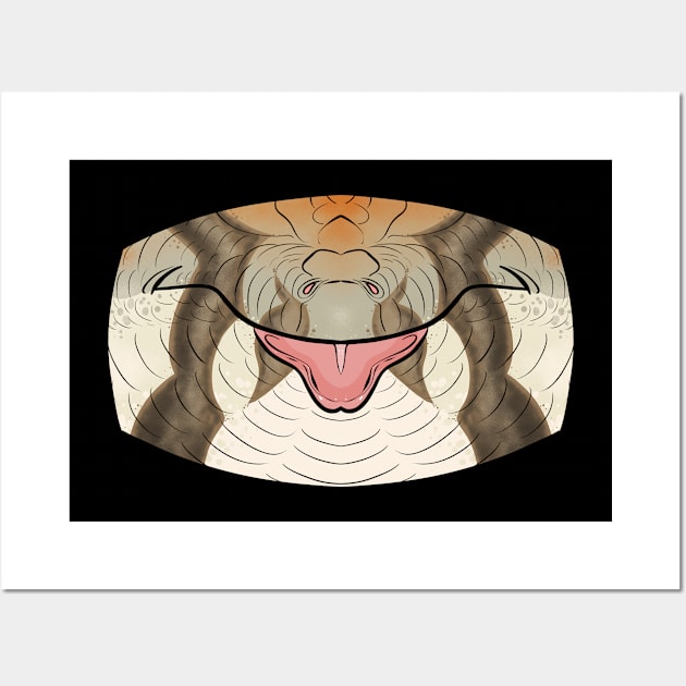 Pink Tongue Skink Mask Wall Art by TwilightSaint